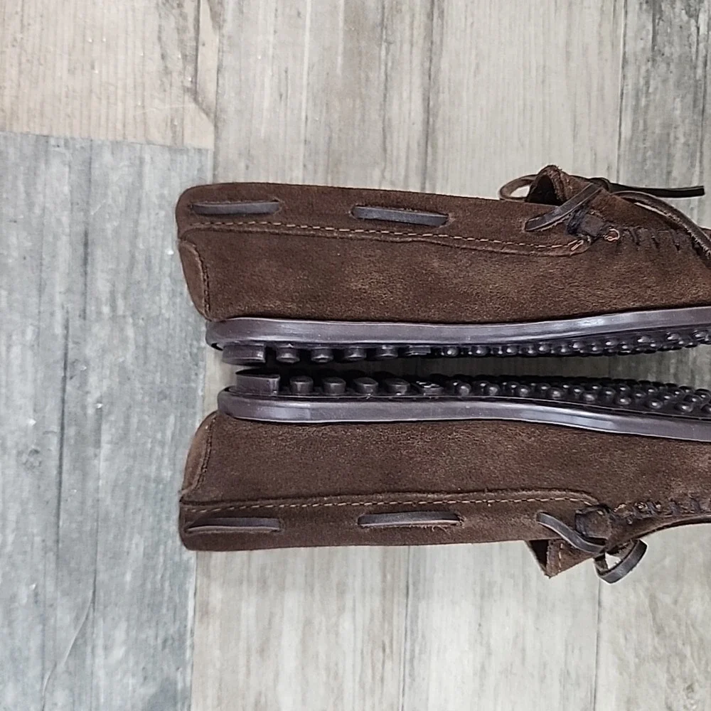 Minnetonka Youth Moccassin Size 1 Slip On Brown Little Kids NEW NWOB